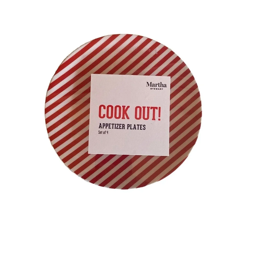 Martha Stewart‎ Collection Cook Out! Melamine Appetizer Plates Set Of 4